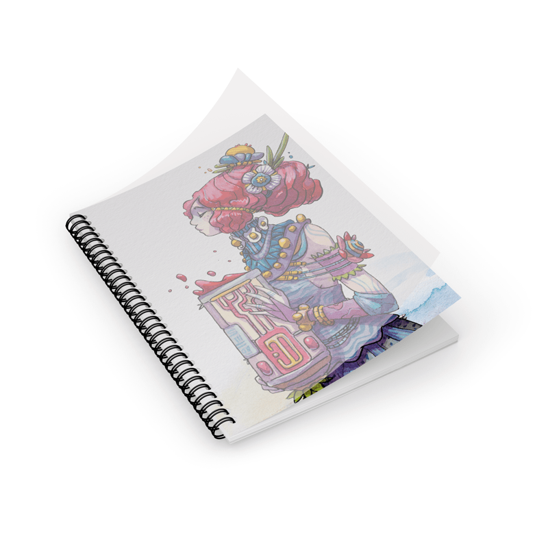 Cahier personnalisé 16x24 - Wire'O + Priplak - Exemple de réalisation par l'artiste Moon