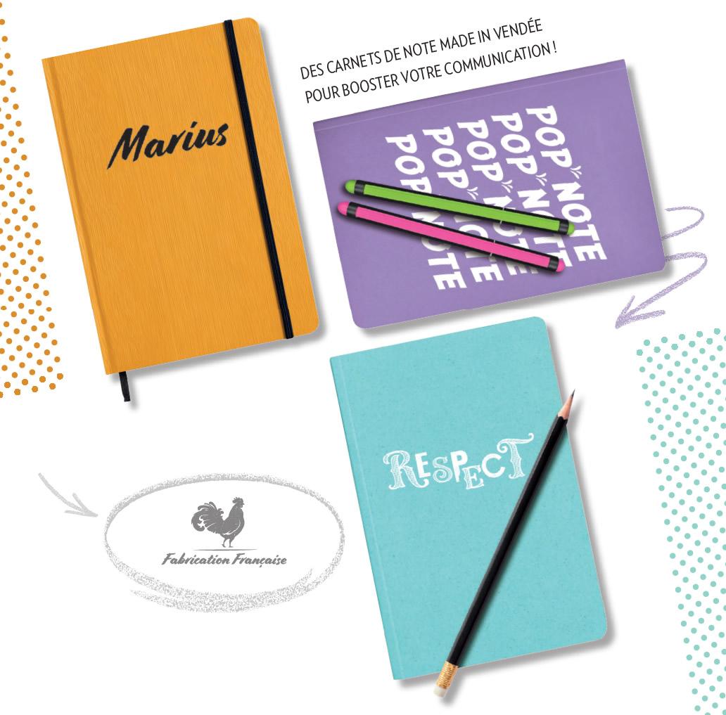 Les carnets de notes MARIUS, POP'NOTES, REPECT